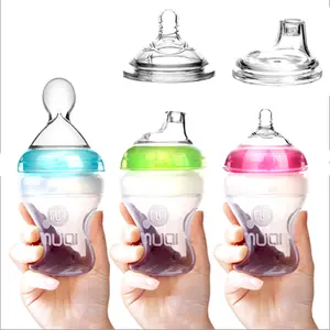 Fabricant de biberons pour bébé, anti-coliques, sans bpa, en silicone de qualité alimentaire, 3 en 1, bouteille de lait pour bébé, vente en gros