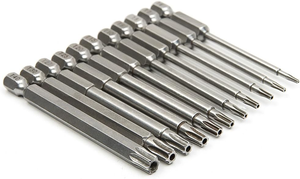 1/4 Inch Hex Shank Magnetic T6-T40 Torx Head <strong>Screw</strong> Driver <strong>Bit</strong> Set <strong>Security</strong> Tamper Proof Screwdriver Drill <strong>Bits</strong> - Product Image 2
