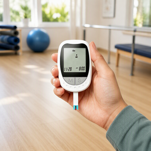 Prix d'usine bas pour lecteur <span class=keywords><strong>de</strong></span> <span class=keywords><strong>glycémie</strong></span> électrique et d'hémoglobine avec écran LCD pour surveillance à domicile, 50 bandelettes, modèle GOD 212 - Product Image 5