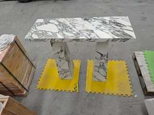 Mármol Natural Calacatta <span class=keywords><strong>Viola</strong></span> de Alta Calidad, Moderno, Pulido, Diseño Personalizado, Duradero, Consola Lateral para Sala de Estar - Product Image 4