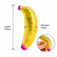Jouets Squishy en Gros : Banane Scintillante à Remontée Lente, Jouet de Décompression en Maltose