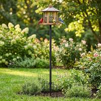 Support pour mangeoire à oiseaux JH-Mech, robuste, 5 branches, hauteur réglable 78,7 pouces, kit en métal, station d'alimentation pour oiseaux