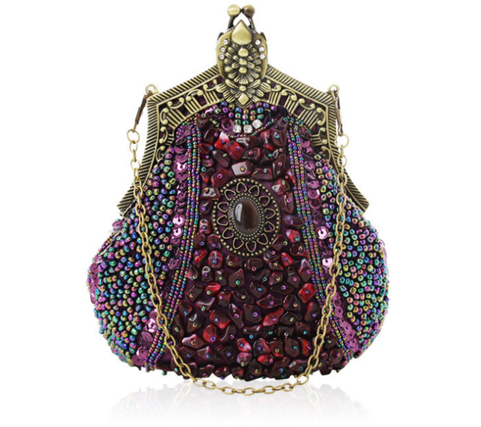 Blue Rhinestone Purse Best Evening Clutch for Weddings