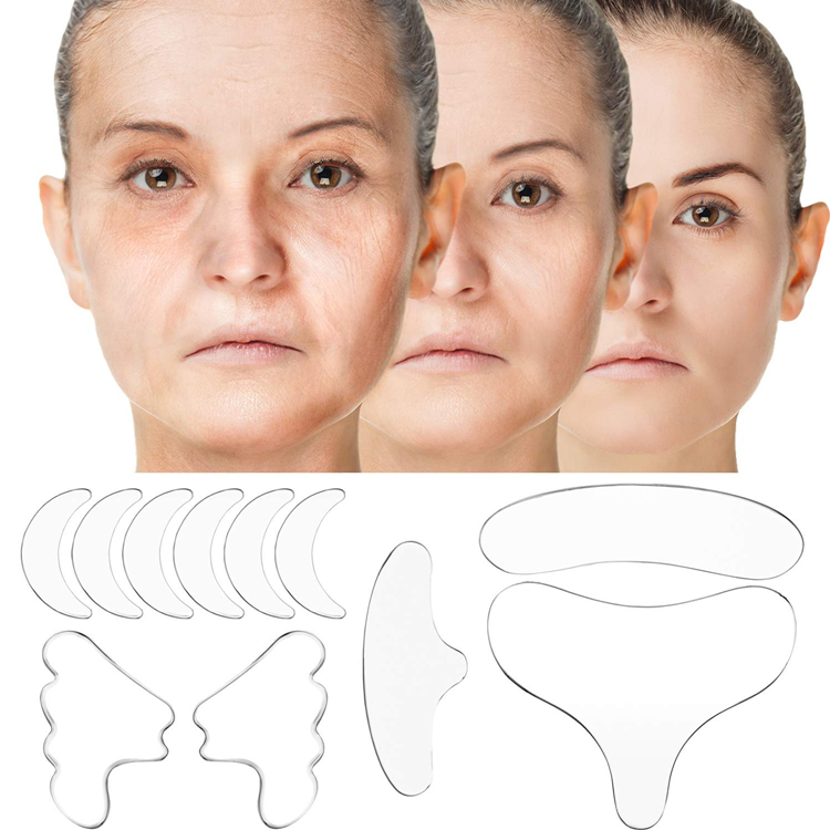 11PCS Face Wrinkle Remover Strips Reusable Anti Wrinkle Face Pads Silicone Anti Wrinkle Patches