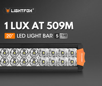 LIGHTFOX IP68 Off Road 4x4 Car 120W 20 inch Double Row Offroad LED Light Bar avec Dual Mounts