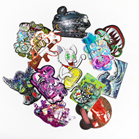 Sacs refermables personnalisés en Mylar découpés à l'emporte-pièce, forme irrégulière, avec verrouillage enfant, holographiques, UV sélectif, pour bonbons et fleurs