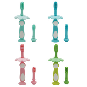 Cepillo de dientes del bebé del niño del silicón del mordedor del entrenamiento infantil del bebé con la base de la succión - Product Image 6