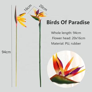 Oiseau de paradis artificiel <span class=keywords><strong>fleurs</strong></span> en caoutchouc <span class=keywords><strong>Strelitzia</strong></span> fleur à longue tige adaptée au bricolage décor à la maison fête thème affichage - Product Image 6