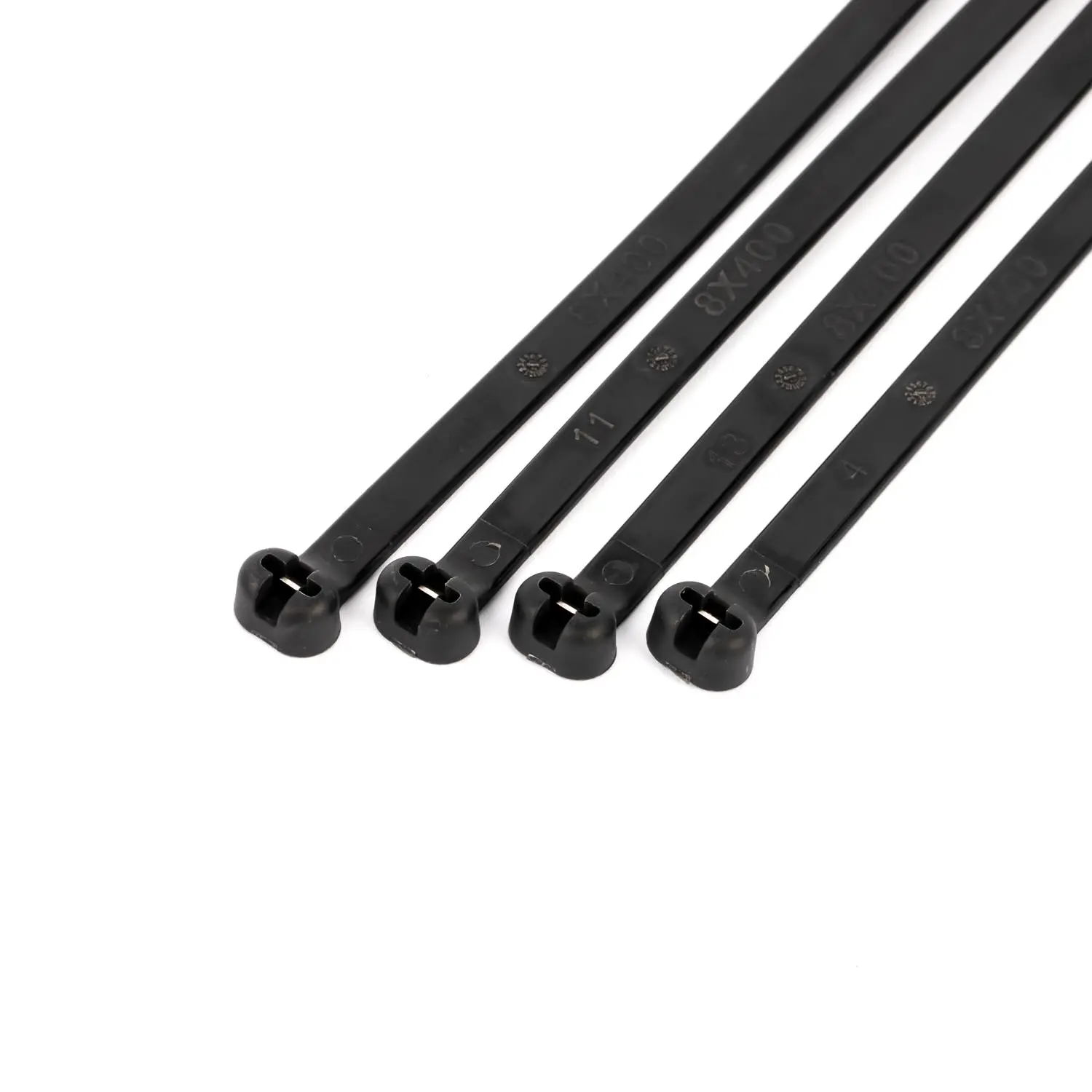 Bridas para cables de nailon con incrustaciones de acero inoxidable de 4,5 pulgadas autoblocantes Bridas con cremallera con cuentas de plástico