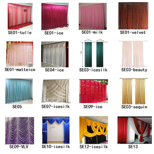 Bán Nóng Băng Lụa Sóng Sinh Nhật Tiệc Cưới Trang Trí Sân Khấu Rèm Nền 3*3M - Product Image 5