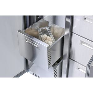 355L paslanmaz çelik dahili fransız dört kapılı buzdolabı taşınabilir hazır dolap montajı - Product Image 5