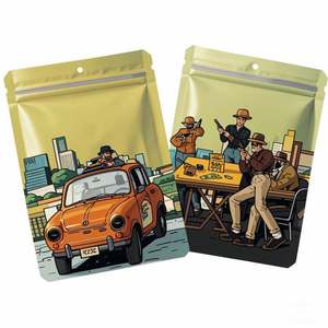 Sceau personnalisé à 3 côtés 3.5g sacs en mylar découpé par colorant impression par gravure impression personnalisée pour bonbons comestibles et emballage d'aliments pour animaux de compagnie - Product Image 1