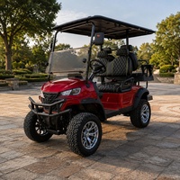 Chariot de golf électrique Heliport Pad pour 2, 4 ou 6 passagers, moteur AC 72V 7.5KW, batterie au lithium, pour les trajets de personnel et le support d'extincteurs