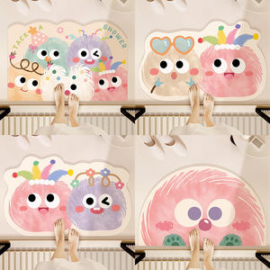 קריקטורה כיף ביתי מודרני אמבט מחצלות כביסה מהירה ייבוש ללא החלקה בוץ diatom מחצלות סופגת רצפה עם אסלות - Product Image 2