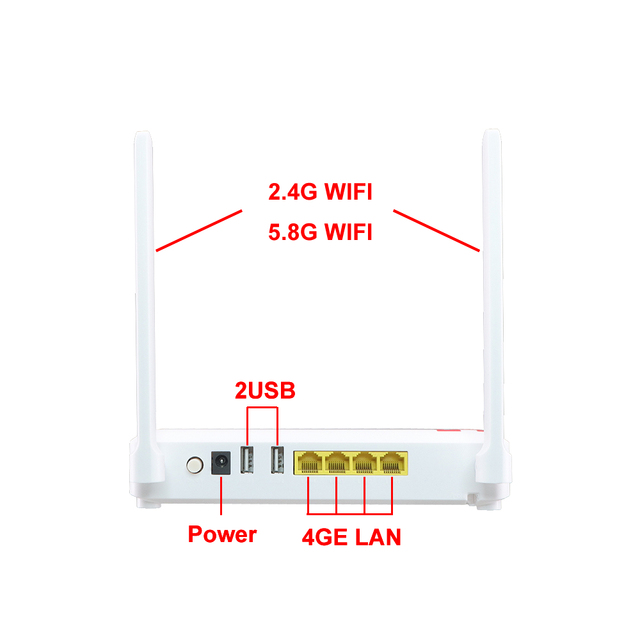 UT-King XP6484 4GE+WiFi 2.4G&5.8G Dual Band WIFI ONU Factory Bulk Price F670L EG8145V5 FTTH Fiber Optic GPON TR069 ONT XPON ONU