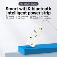 Prise intelligente WiFi Tuya, prise US, commande vocale, minuterie, 8 prises, usage domestique, fabriqué en Chine