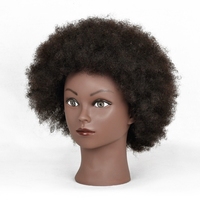 Tête de mannequin femme afro-américaine en cheveux humains pour la pratique du tressage
