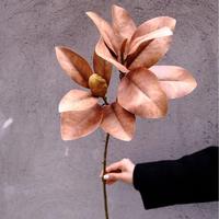 Groothandel Herfstserie Bruin Oranje Enkelstam Zijden Kunstbloem Bloemstuk Accessoires voor Evenementendecoratie