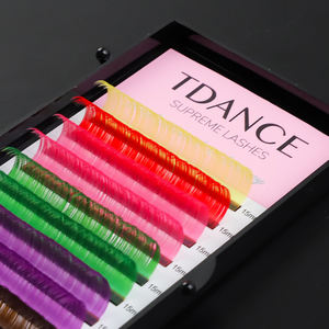 C CC D DD カール カラーアイラッシュエクステ 0.07mm カラーラッシュ カラフルアイブロウラッシュエクステ - Product Image 4