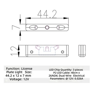 LED-Kennzeichenbeleuchtung Universell E-Mark Zertifiziert für Auto Motorrad Roller LKW 12V 24V Weiß Extra Hell Einfache Installation - Product Image 3