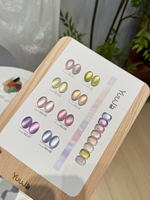 Gel Cat Eye Eropa New Water Run Ice Penetrating Pop Color White Glass Bead 8 Warna Bubble Berry Cat Eye Enamel Gel