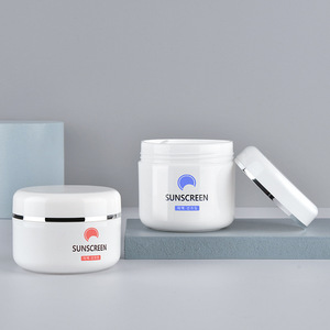 <b>Plastic</b> Jars Round Snap Top Cream Container 20g 50ml 100g 250ml Cosmetic Packaging With Silver <b>Edge</b> For Face Mask Decanting - Product Image 3