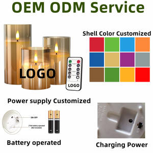 Vela de LED em Vidro com Pilha, Efeito Chama 3D, Cera Real, Sem Chama, com Controle Remoto e Temporizador para Decoração de Casamentos, Festas e Casa - Product Image 4