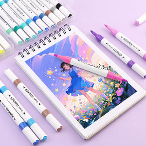 ชุดปากกาอะคริลิค MONDOF 12 18 24 36 48 สี ปากกาพลาสติกหัวคู่ พร้อมหัวกระสุน 4 มม. และเขียนได้สองด้าน สำหรับวาดภาพ - Product Image 2