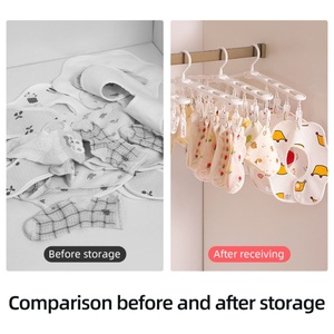Travel Portable Clothes <b>Hanger</b> Non-slip Plastic <b>Hanger</b> Plastic Folding <b>Hanger</b> for Trousers & Coats, Drying & Organizing - Product Image 3