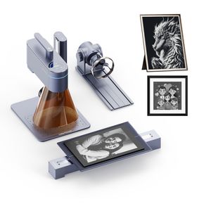 LED cerdas mewah layar sentuh pengukir Laser Mini untuk LaserPecker LP4 Laser ganda geser putar untuk DIY kayu MDF kertas Format DXF - Product Image 1