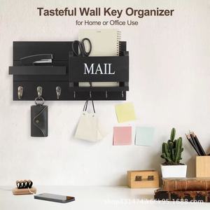 Retro-style wooden entryway key <b>rack</b>, wall-mounted mail and key organizer, front <b>door</b> miscellaneous <b>storage</b> <b>rack</b> - Product Image 5