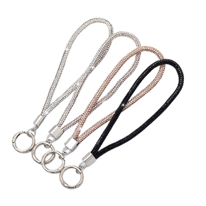 Sang Trọng Long Lanh Kim Cương Điện Thoại Di Động Trường Hợp Charms Chain Bling Pha Lê Rhinestone Dây Đeo Cổ Tay Dây Đeo Vòng Đeo Tay Chống Mất Móc Chìa Khóa - Product Image 1