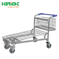 Chariot de courses pliable pour supermarché, adapté aux animaux domestiques, avec cage sécurisée pour chien