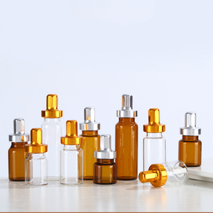 Amber Glass Vial Cosmetic Packaging <b>Empty</b> <b>Bottle</b> with for Korean Skincare Freeze-dried Powder Perfume Oil - Product Image 1