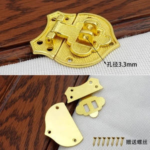 Hebilla de aleación en forma de corazón Chengyu, estilo vintage en bronce dorado, para accesorios de bolsos DIY. - Product Image 4