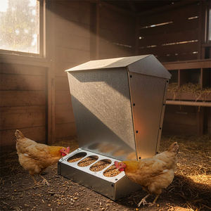 Mangiatoia per Polli JH-Mech Resistente Affidabile di Lunga Durata Sospesa in Acciaio Zincato Argento - Product Image 3