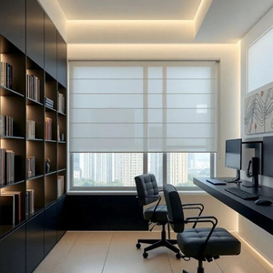 Estantería de pared minimalista moderna y lujosa personalizada con cajones de madera para bibliotecas de apartamentos - Product Image 2