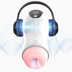 Godet de masturbation intelligent entièrement automatique pour homme avec vibrations sonores, blanc, ABS <span class=keywords><strong>TPE</strong></span> - Product Image 5