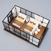 Maison de glamping en polycarbonate transparent, cabane de jardin préfabriquée pour hôtel, complexe hôtelier, camping, hébergement