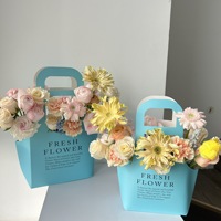 Sac fourre-tout en papier kraft brun de luxe créatif de haute qualité avec poignée pour bougies, bouquets de fleurs, design personnalisé