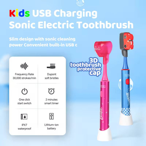 แปรงสีฟันไฟฟ้าโซนิคแบบชาร์จ USB คุณภาพสูง แปรงสีฟันทำความสะอาดช่องปากอัจฉริยะแบบพกพา สำหรับการดูแลช่องปากที่บ้านทุกวัน - Product Image 2