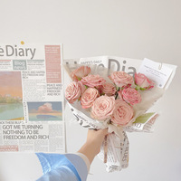 SINOWRAP Bahan Kertas Pembungkus Bunga Laris Manis dari Supplier Florist, Bahan Kertas Koran untuk Pengemasan Bunga