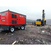 Sollant 13/20 Bar 350cfm compresseur portable diesel compresseur remorquable diesel alimenté pour les plates-formes de forage et le minage