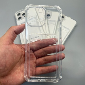 נגד נפילה tpu במקרה טלפון שקוף עבור <span class=keywords><strong>iphone</strong></span> 17 <span class=keywords><strong>pro</strong></span> 16 15 14 13 <span class=keywords><strong>12</strong></span> 11 כרטיס ארנק כרטיס בחזרה ברור - Product Image 5