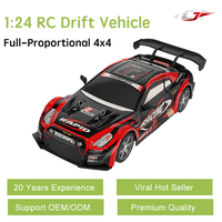 Voiture de drift RC miniature 1/24 neuve du fabricant, GPS/Wi-Fi, télécommande 60M, contrôle 4 canaux, haute vitesse, prête à l'emploi, chargeur USB sportif