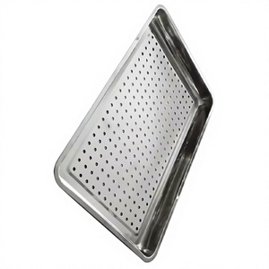 Plateau perforé en acier inoxydable de qualité médicale pour instruments chirurgicaux, rectangulaire, pour salle d'opération DE-2536 - DE-2551 - Product Image 3