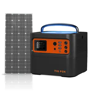 Tig Fox 500W 300W Opladen Back-Up Camping Outdoor Lifepo4 Batterij Energiesysteem Leveren Draagbare Zonne-Generator Krachtcentrale