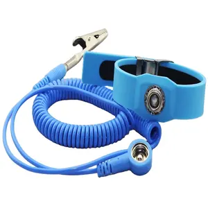 M8硅胶蓝色腕带/防静电接地线/防静电腕带