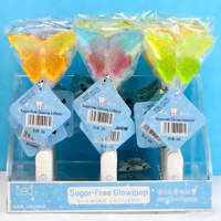 Bonbons durs fruités lumineux de 20g en forme de cristal (Sirène, Crabe, Raisin, Arc-en-ciel, Papillon, Fleur de cerisier, Petite marguerite) en sachet