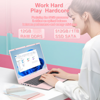 15.6 inç HD pembe dizüstü Intel Celeron N150 işlemci 12GB RAM 128GB Ssd Intel UHD grafik Pc dizüstü notebook